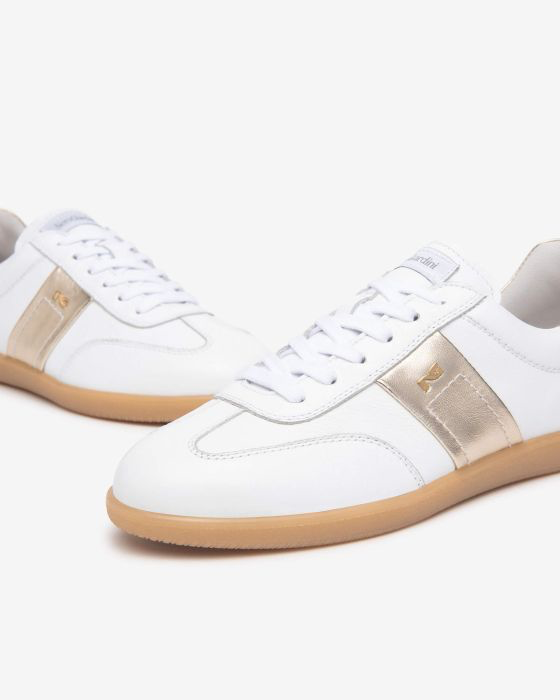 NeroGiardini - White and Gold Retro Trainer