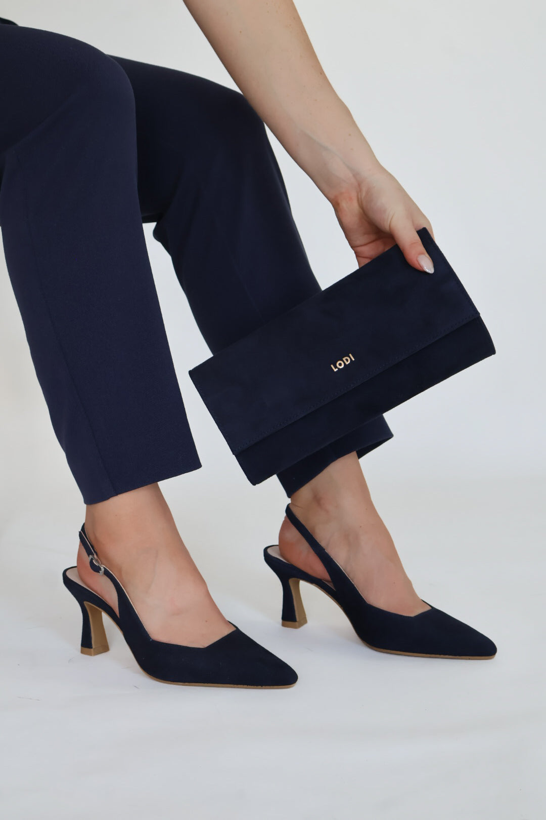 Lodi - Gelines Navy Suede Slingback