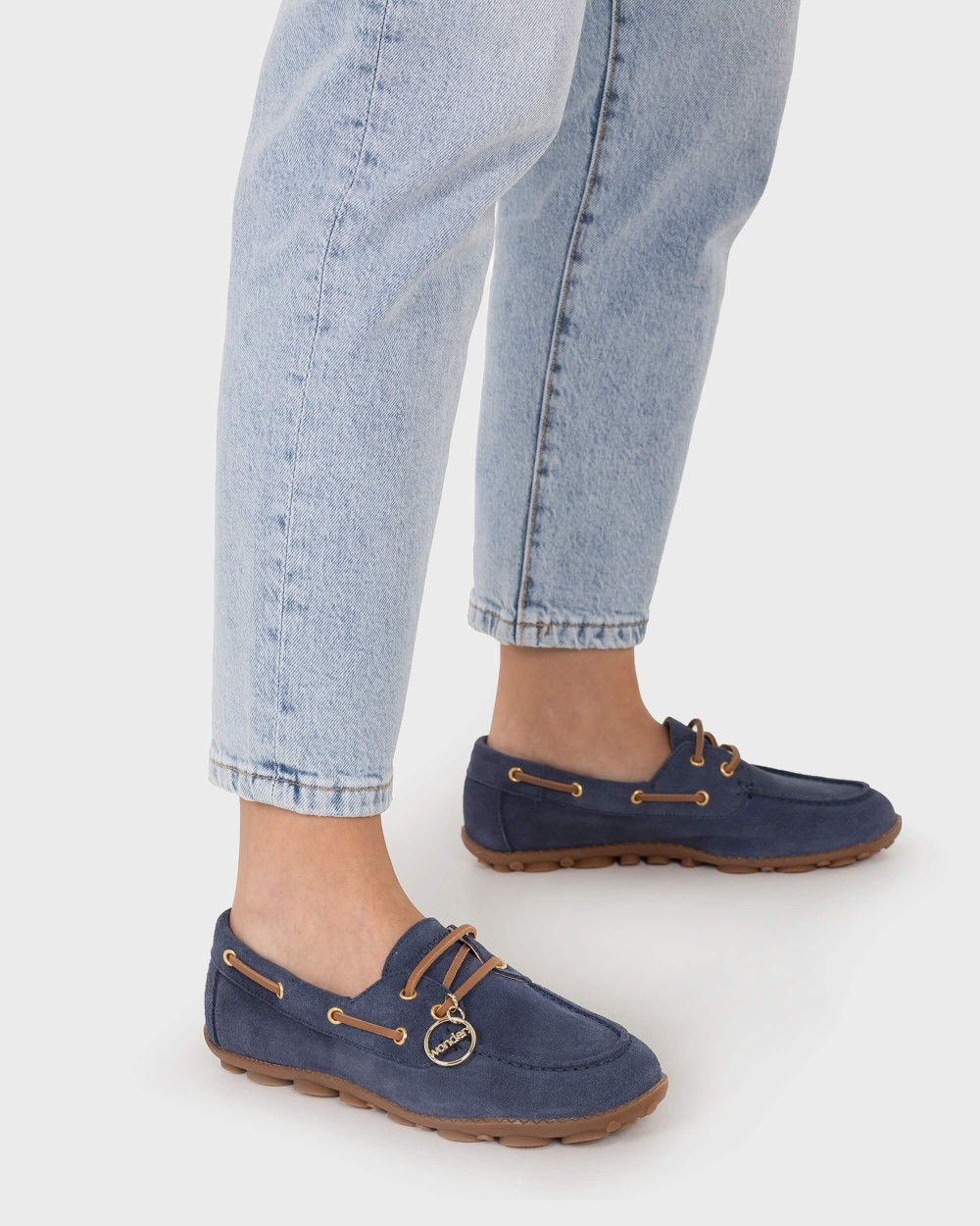 Wonders - AP-2104 Navy/Blue Boat Shoe