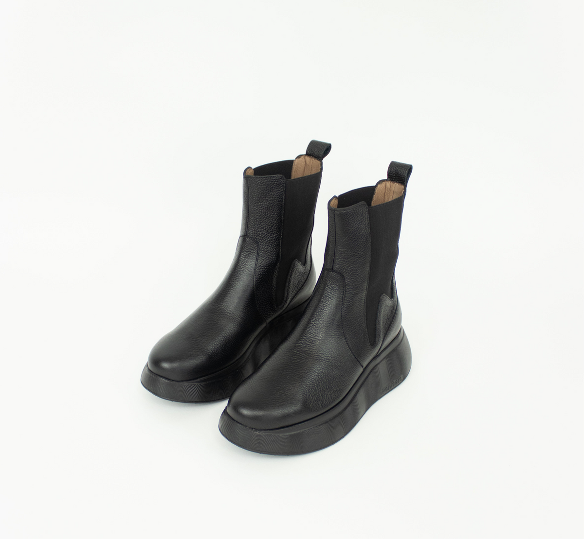 Wonders - A-3632 [Roma] Black Leather Chelsea Boot