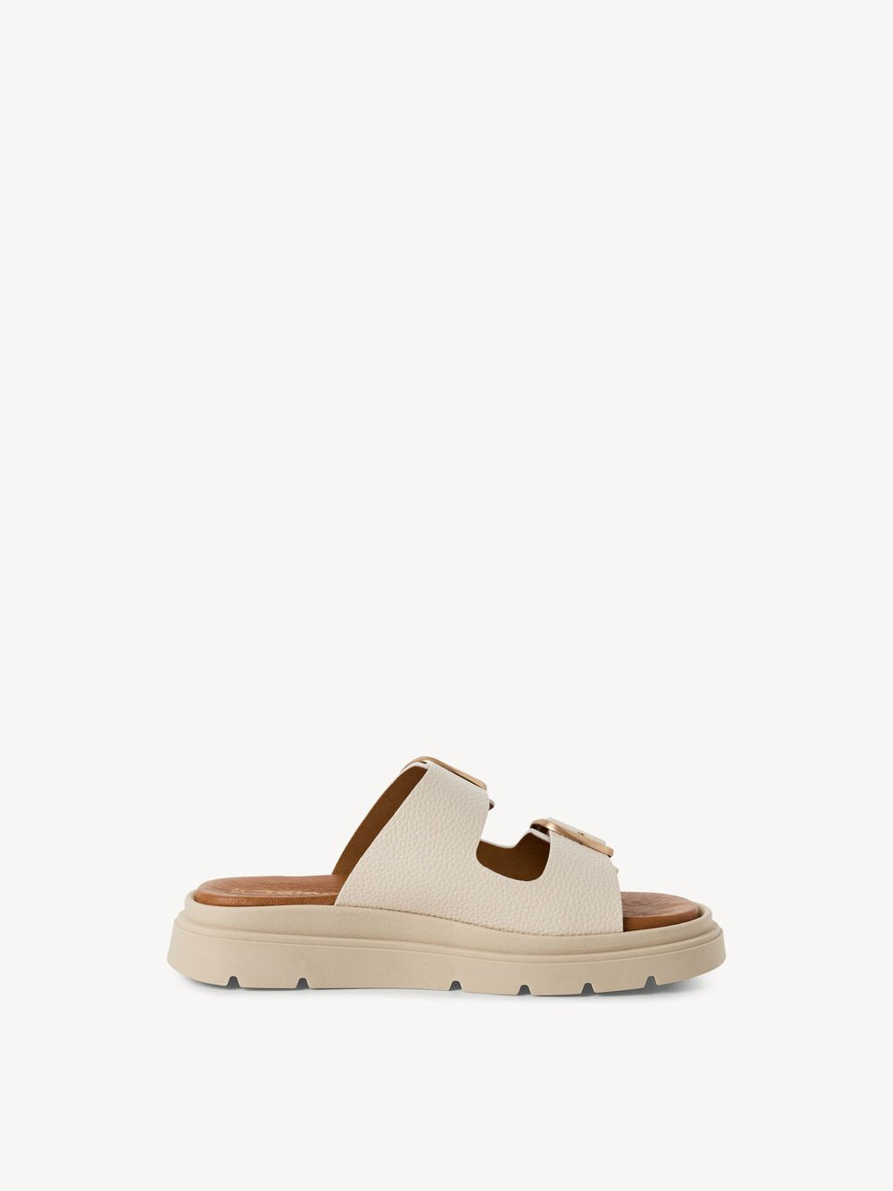 Tamaris - 27239 Cream Double Buckle Mule