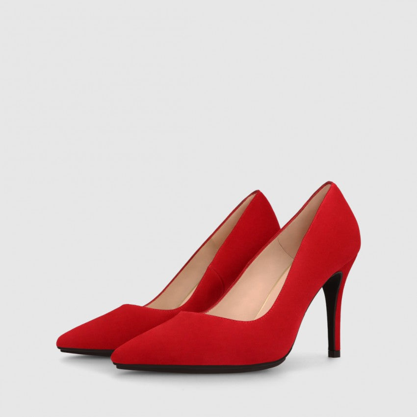 Lodi - Ramin Red Suede Court Shoe