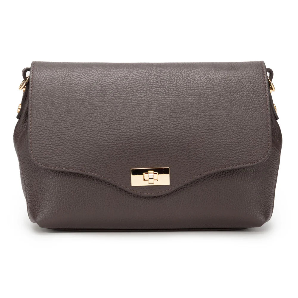 Elie Beaumont - Twist Cap Chocolate Brown Bag