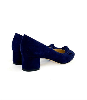 Rachels - Z7705 Navy Bow Court Shoe