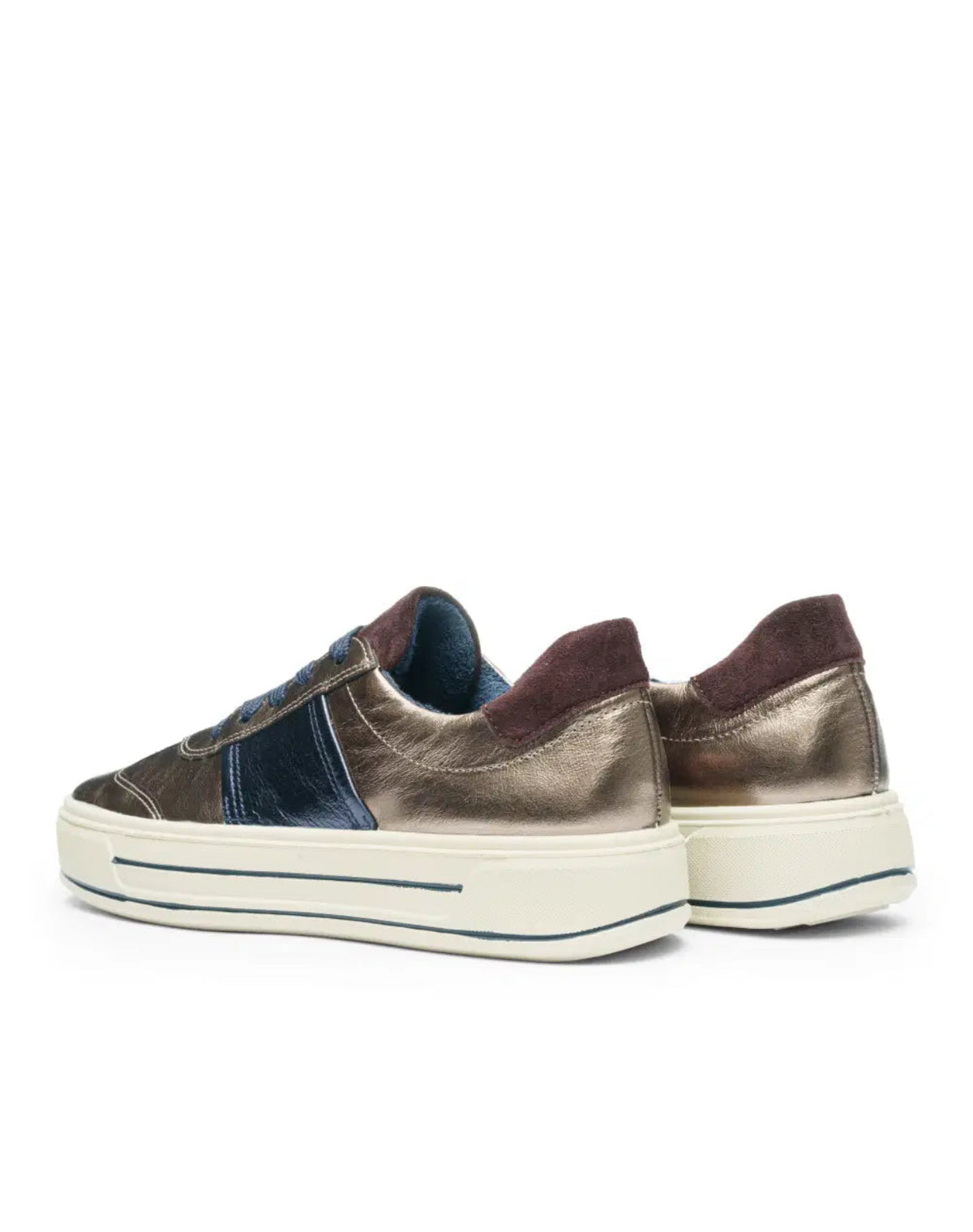 Ara - 23012 Metallic and Blue Trainer