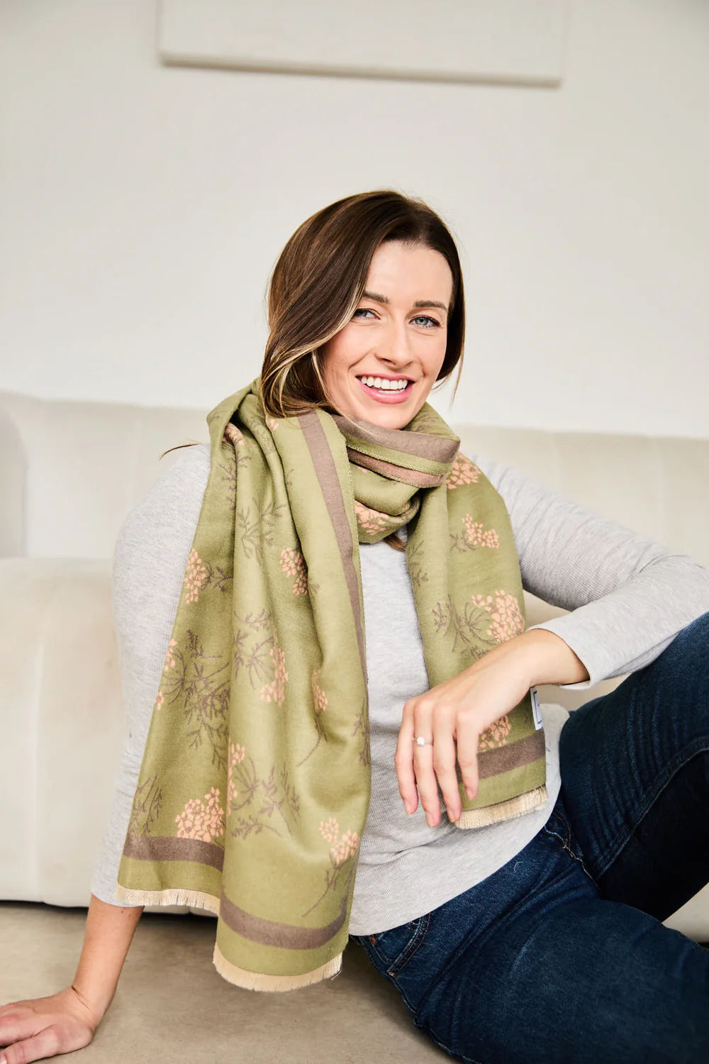 Elie Beaumont - Olive and Rose Scarf