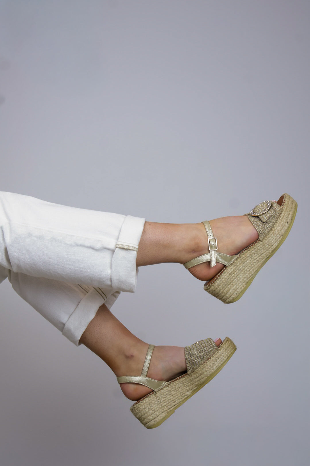Viguera - 2309 Gold Buckle Espadrille