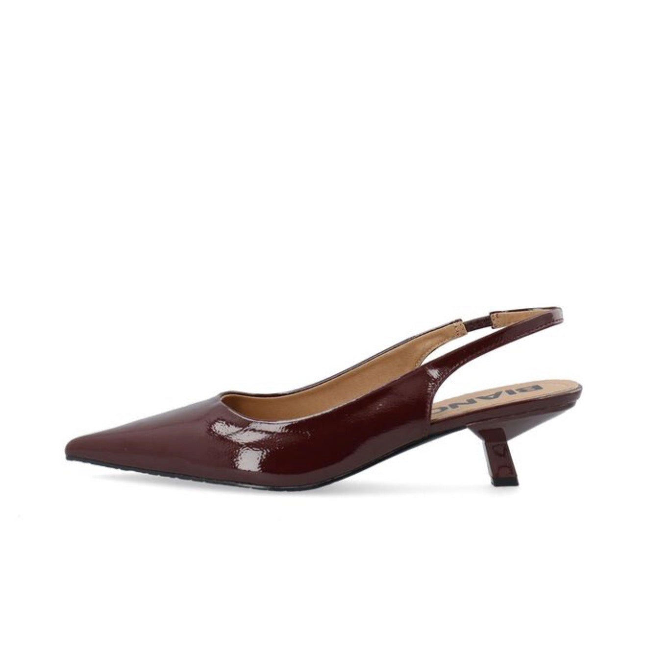 Bianco - 11241276 Burgundy Kitten Heel Slingback