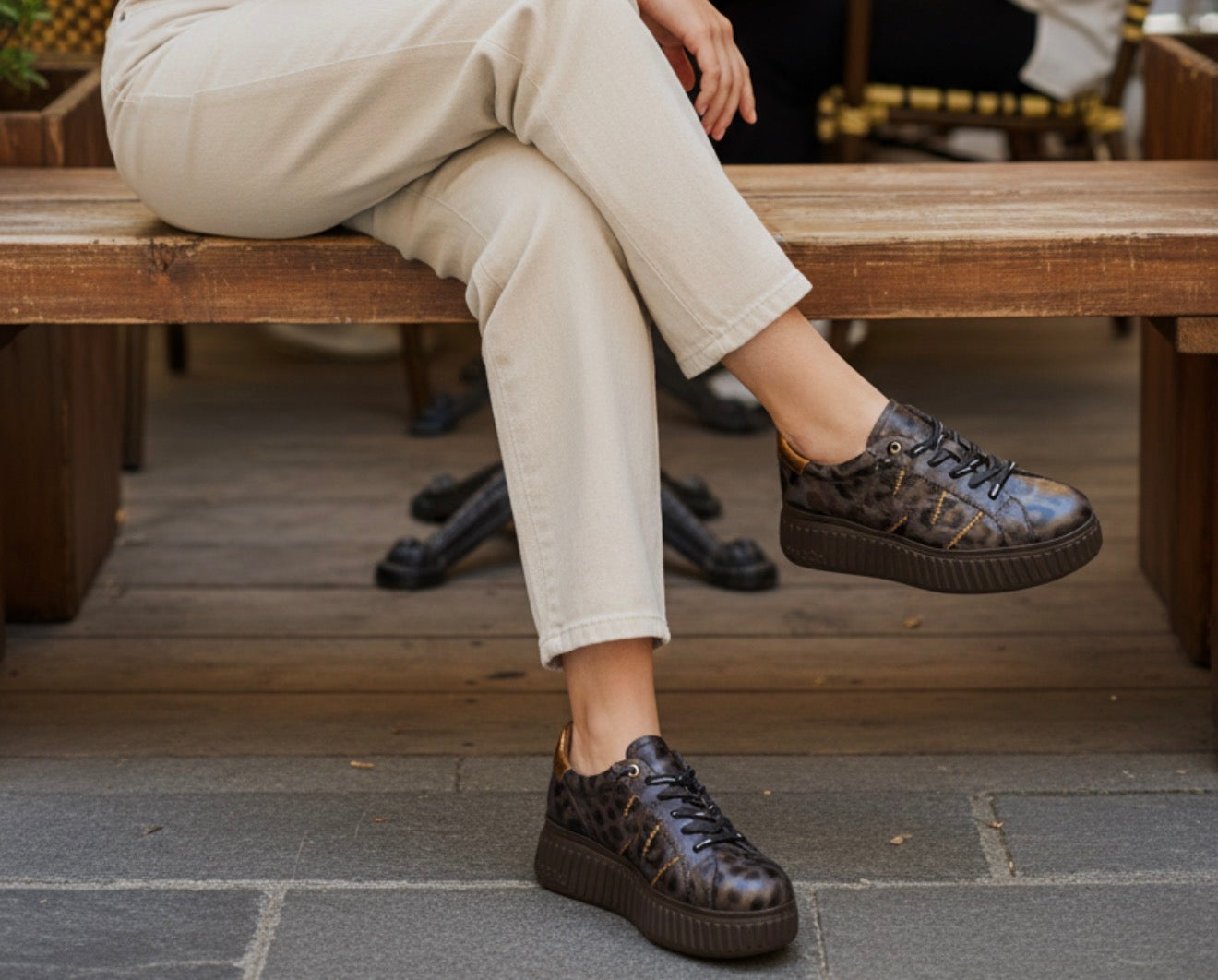 Wonders - A-5201 Leopard Slip On Trainer