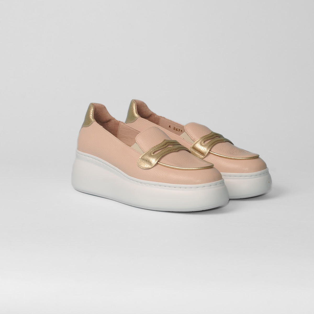 Wonders - A-2671 Blush Wedge Loafer