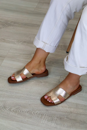 Oh My Sandals - 5580 Gold Slide