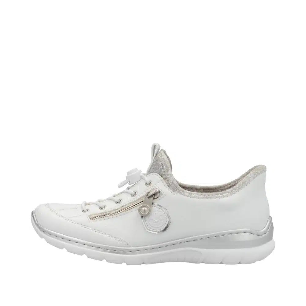 Rieker - L32F1 White Slip On Trainer