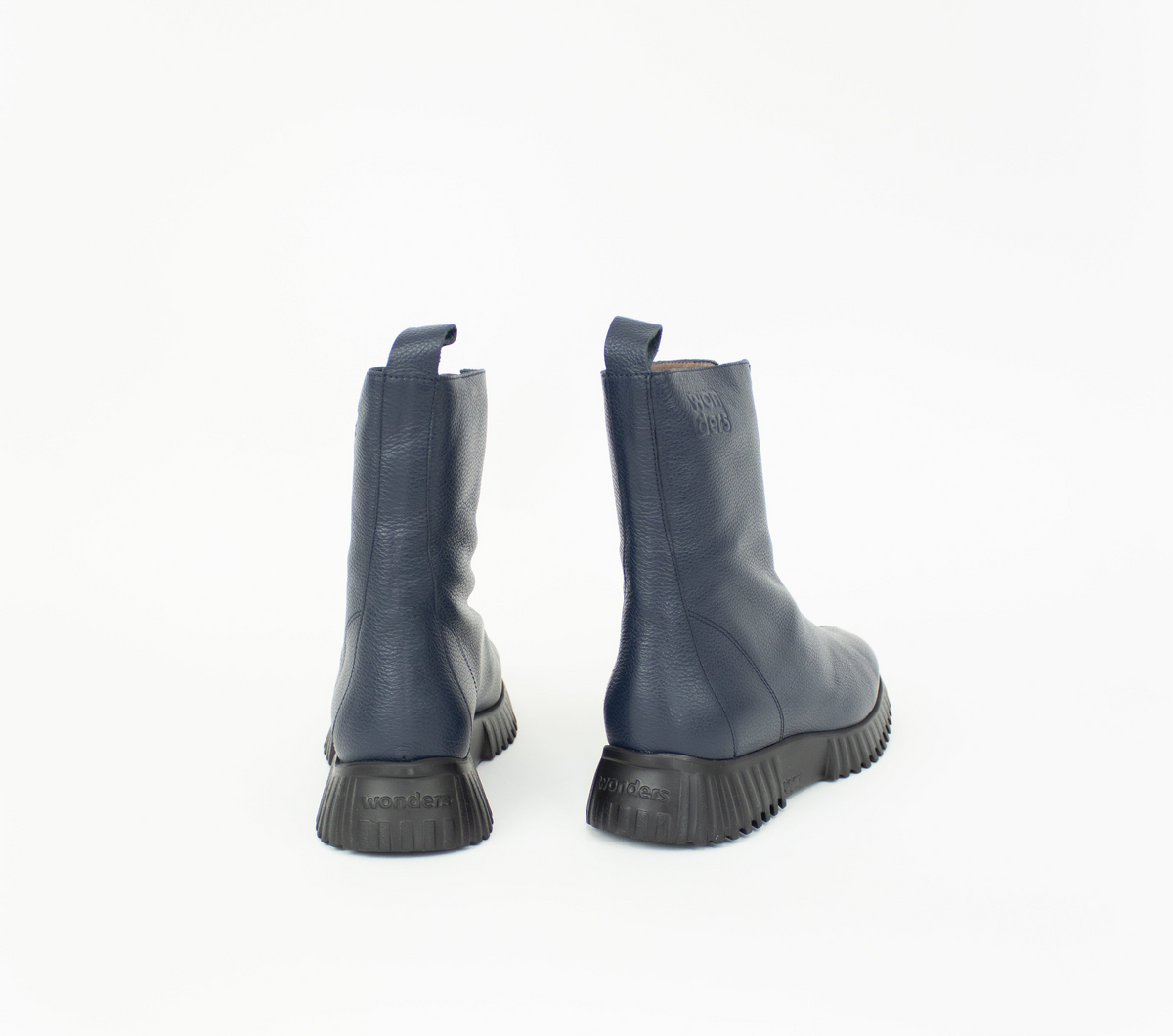 Wonders - A-4403 Navy Zip Boot