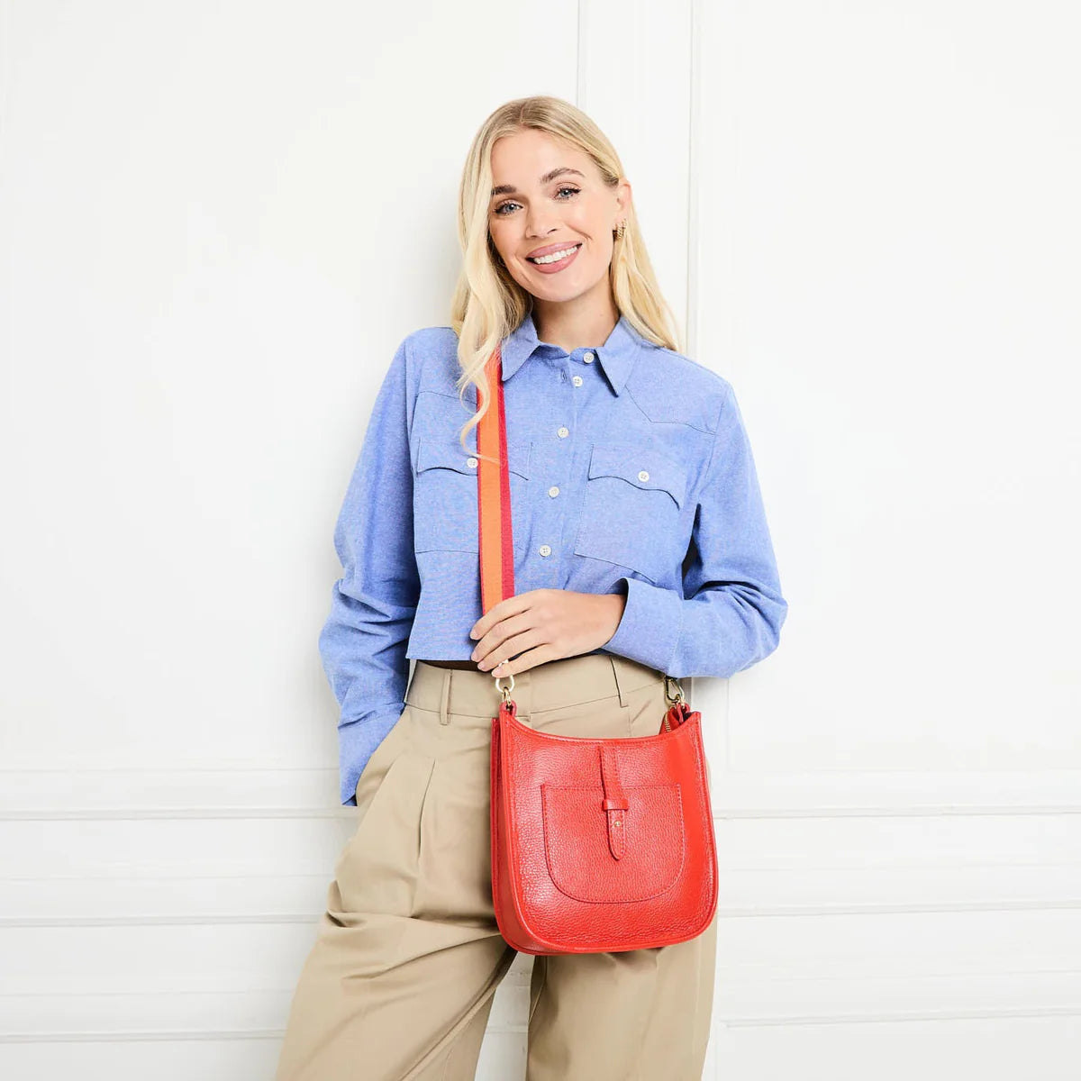 Elie Beaumont - Messenger Orange Crossbody Bag