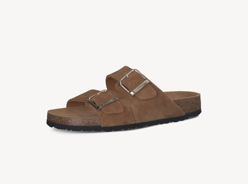 Tamaris - 27543 Brown Double Buckle Mule