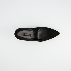 Paul Green - 3859 Black Suede Court Shoe