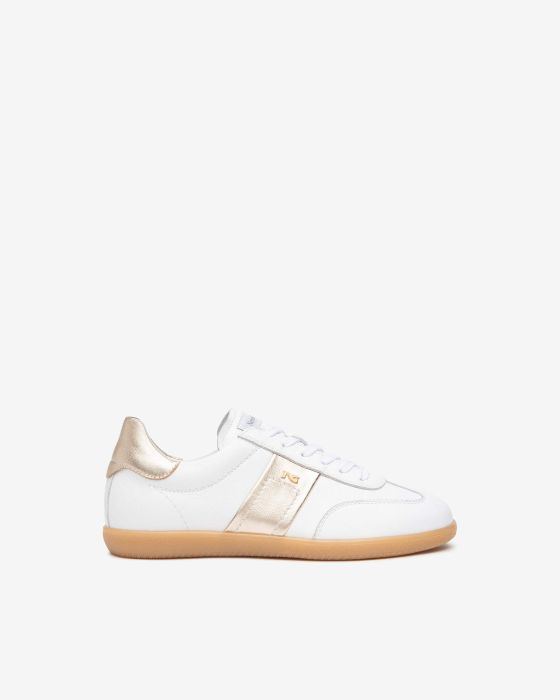 NeroGiardini - White and Gold Retro Trainer