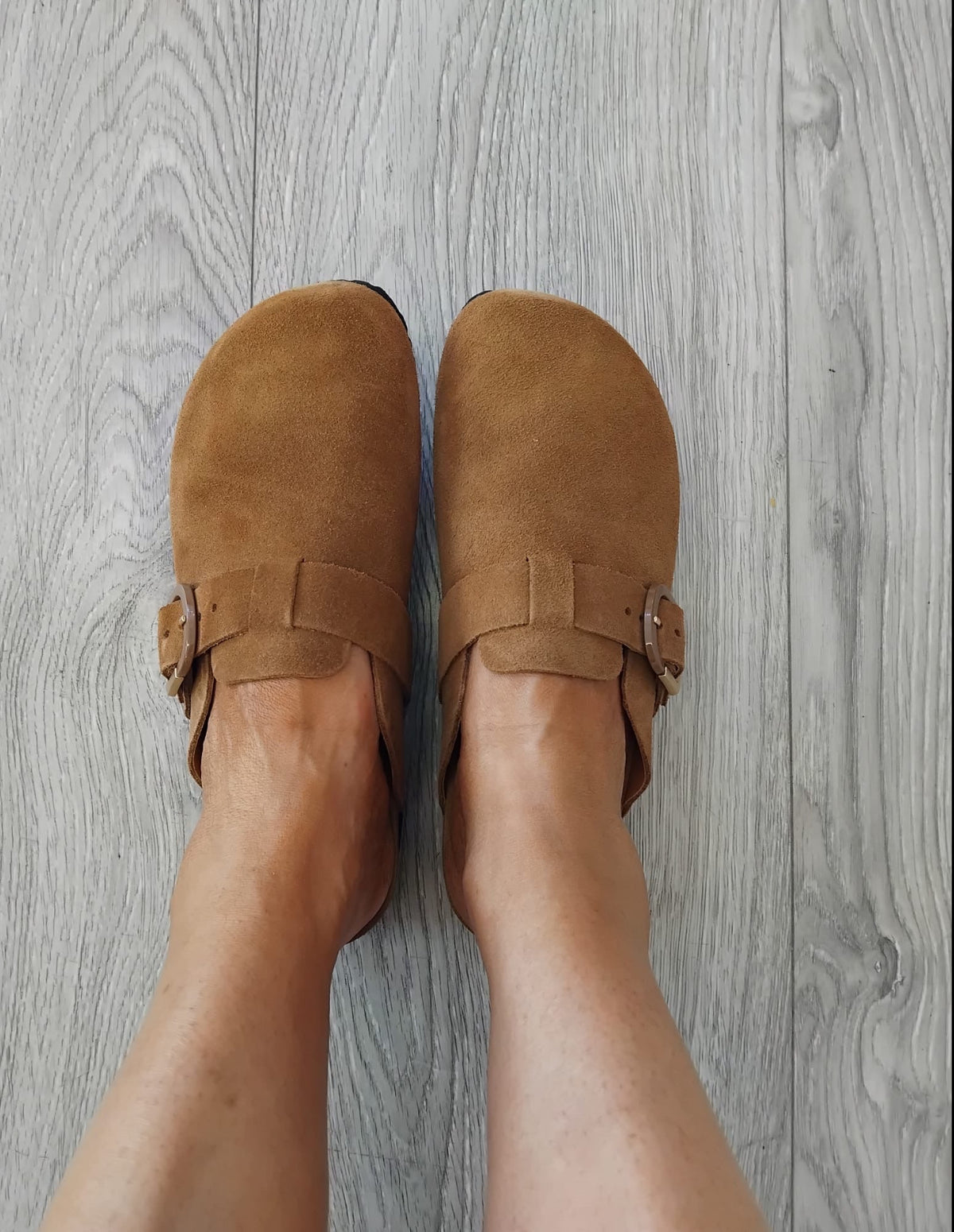 Tamaris - 27600 Tan Leather Suede Mule