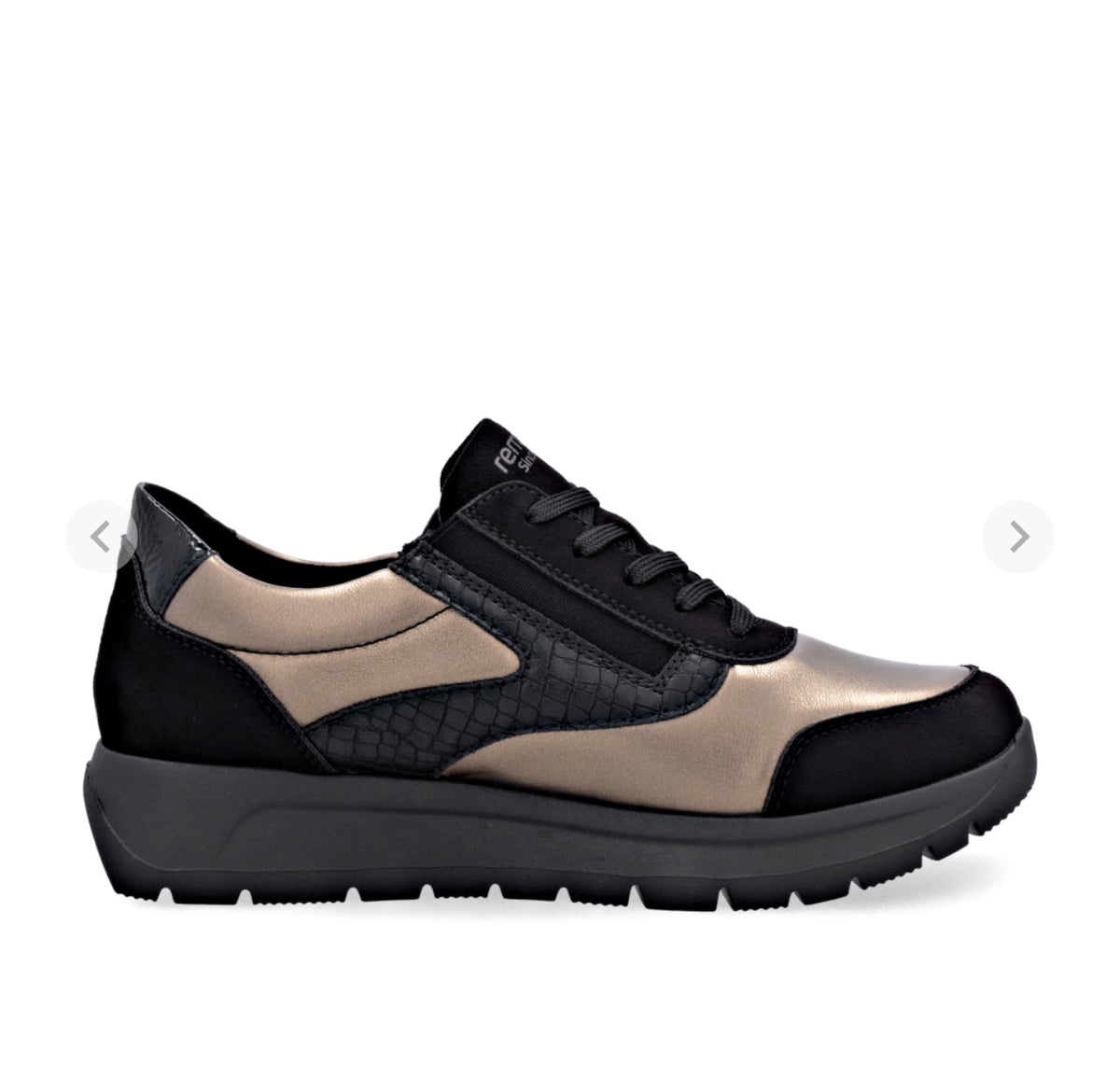 Remonte - D2V02 Black Metallic Trainer