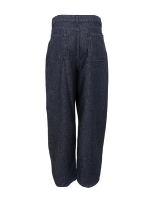 Black Colour - BCSIA Dark Denim Barrel Jeans