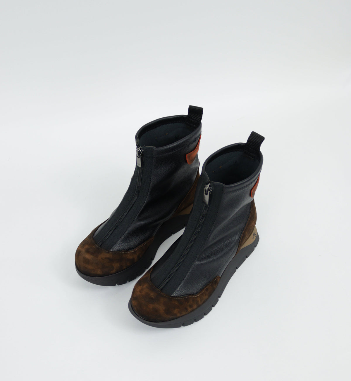 Jose Saenz - 2269 Black and Leopard Sock Boot