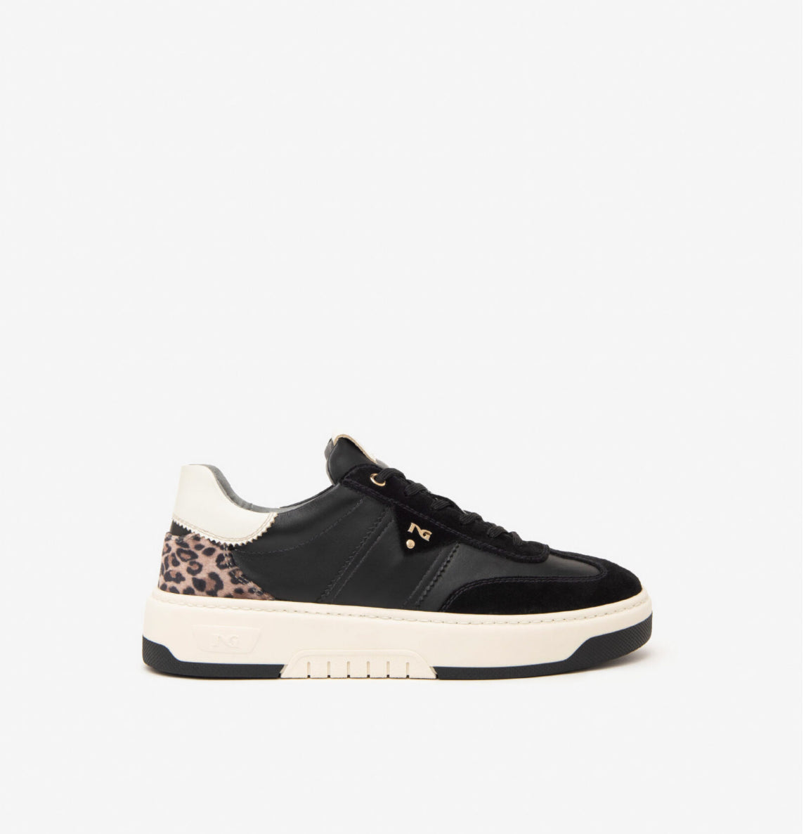 NeroGiardini - I411645D Black Leopard Trainer [ Generous Fit]