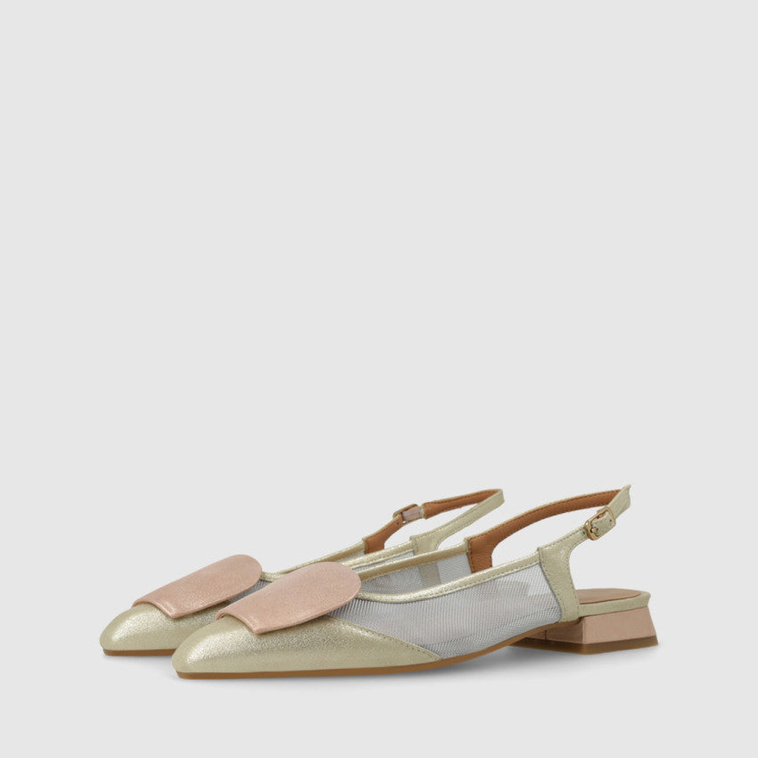 Lodi - BRO5264 Beige Gold and Blush Slingback