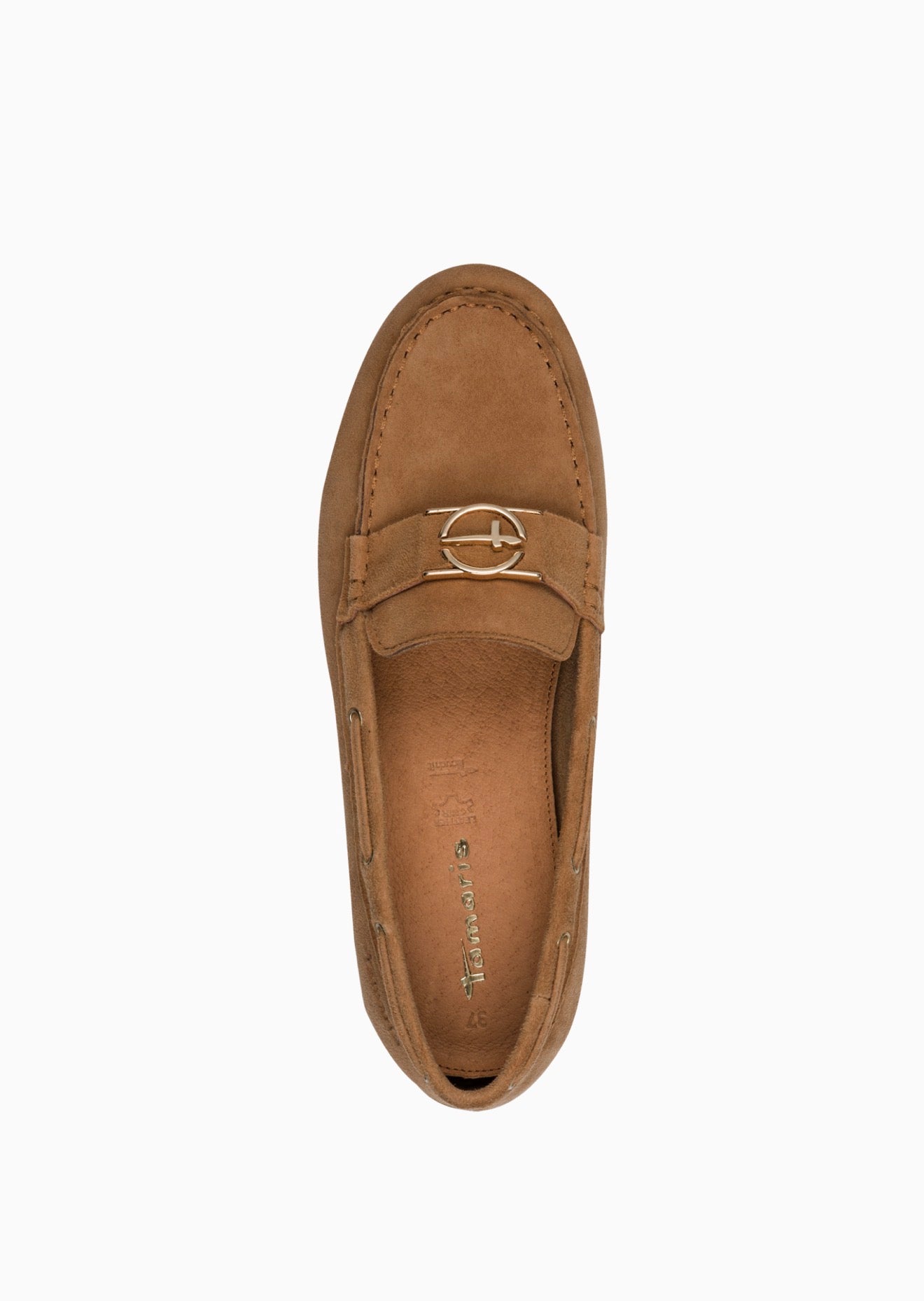 Tamaris -  24360 Tan Suede Mocassin