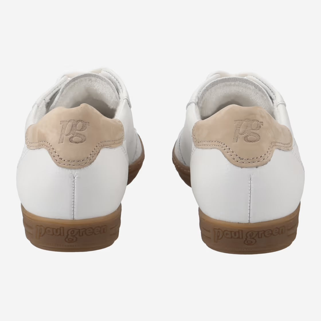 Paul Green - 5350 White and Beige Trainer [Standard Fit]