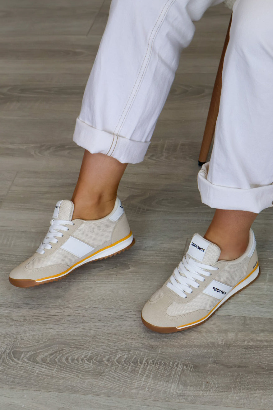 Teddy Smith - 120549 Cream Trainer