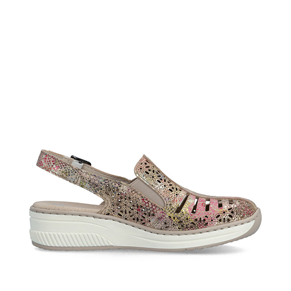 Rieker - 48763 Beige Multi Slingback