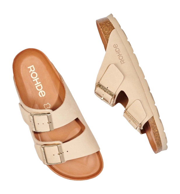 Rohde - 5650 Cream Double Buckle Mule