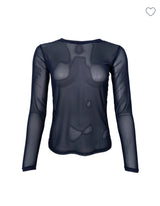 Black Colour - Black Mesh Underlayer Top