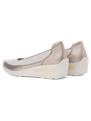 Ara - 50664 Cream and Gold Wedge Shoe