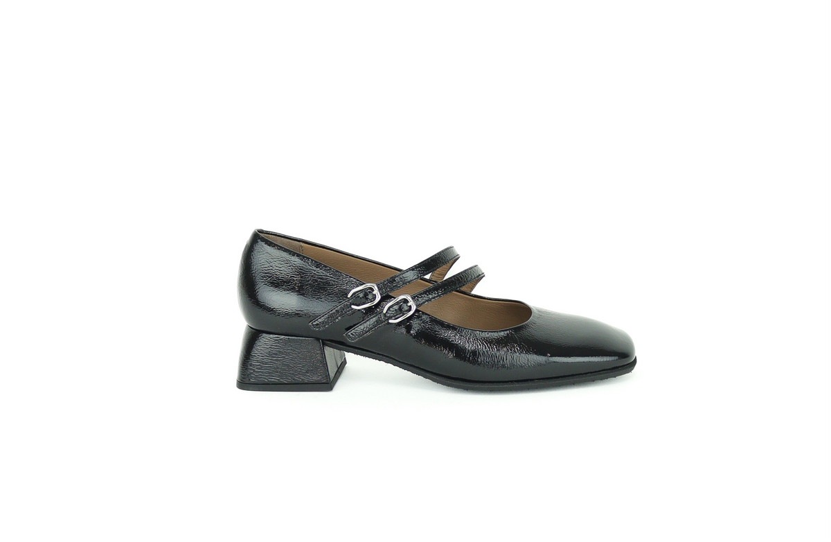 Wonders -D-1901 Black Patent Mary Jane