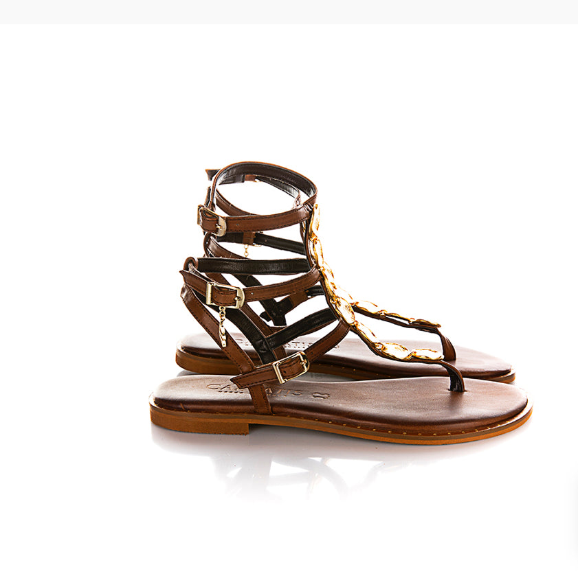 Caryatis - 621007 Brown Gladiator Sandal