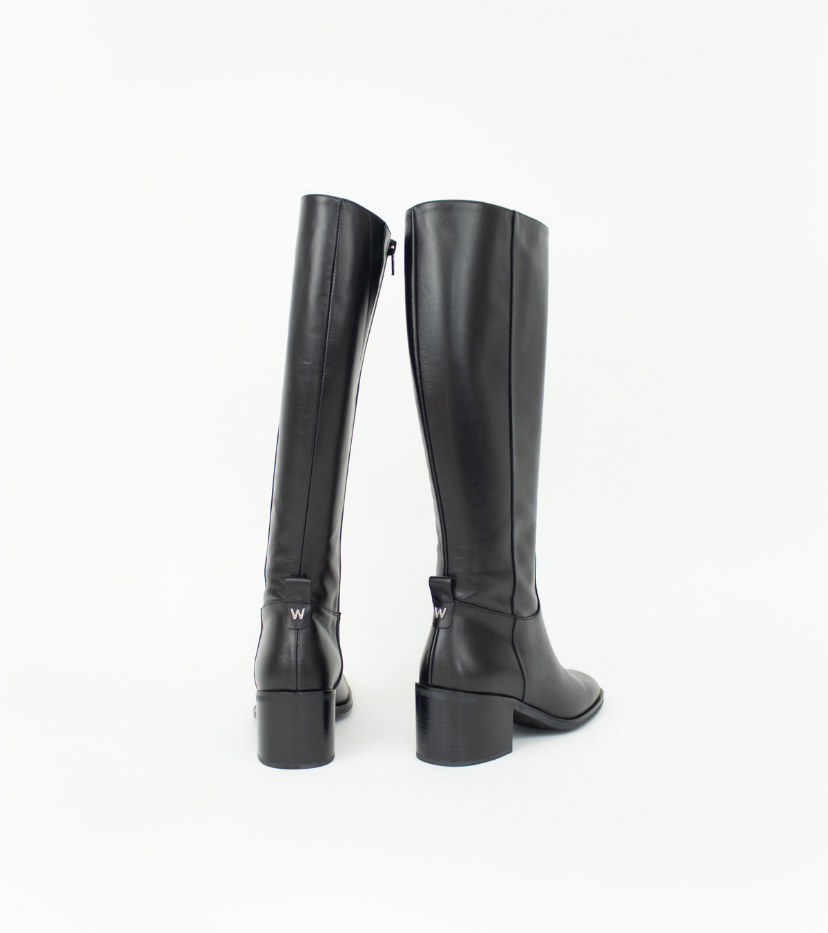 Wonders H-6502 Black Leather Knee High