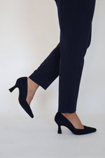 Lodi - Genius Navy Suede Court Shoe