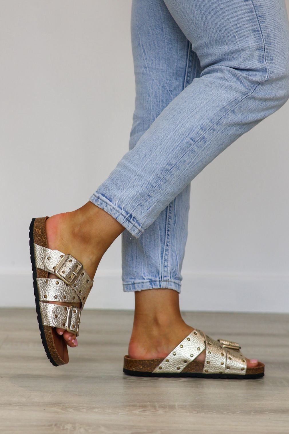 Tim & Simonsen - Foxy Gold Buckle Mule