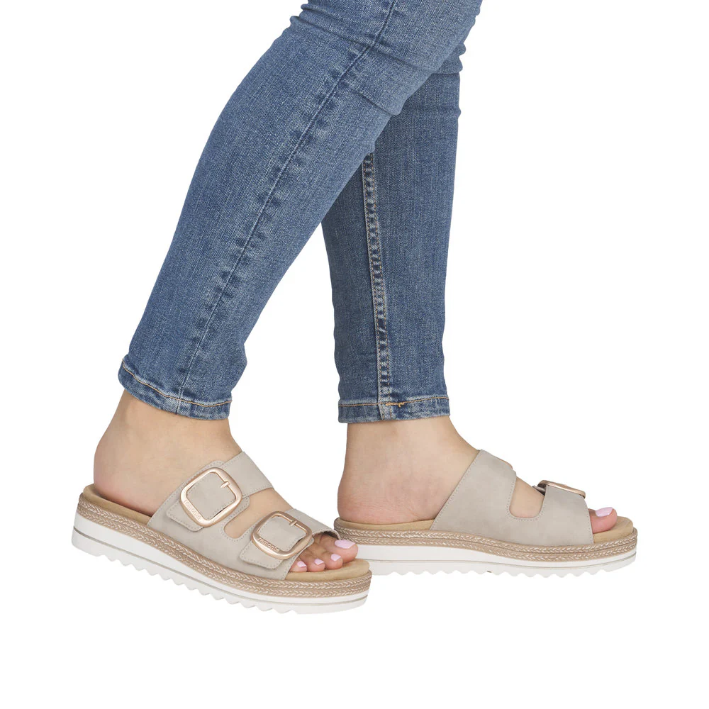 Remonte - D0Q66 Beige Buckle Slide