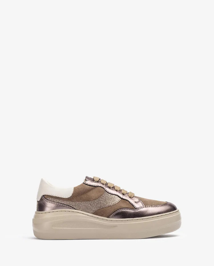 Unisa - Five Taupe Laced Trainer