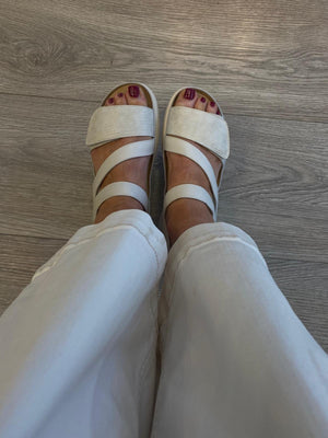 G Comfort - S-8624 Cream Velcro Sandal