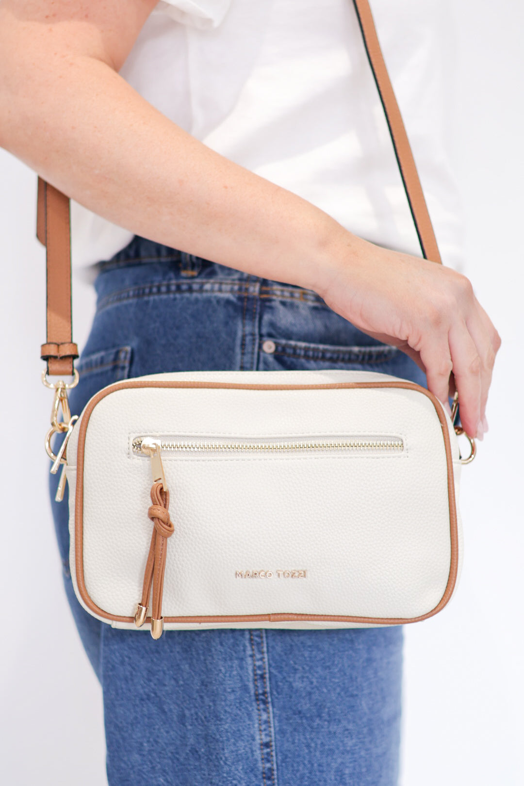 Marco Tozzi - 61117 Cream Crossbody Shoulder Bag