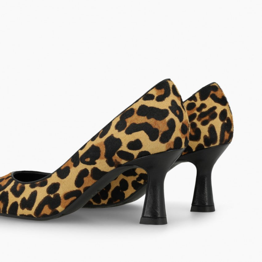 Lodi - Genoma Leopard Kitten Heel Court Shoe