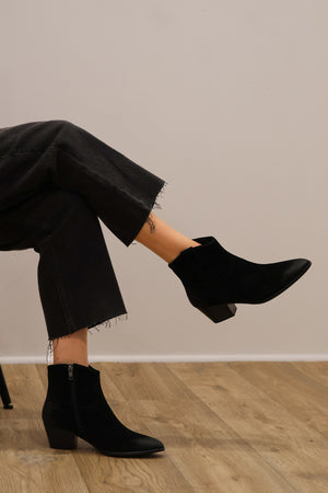 Ash - Fame Black Ankle Boot
