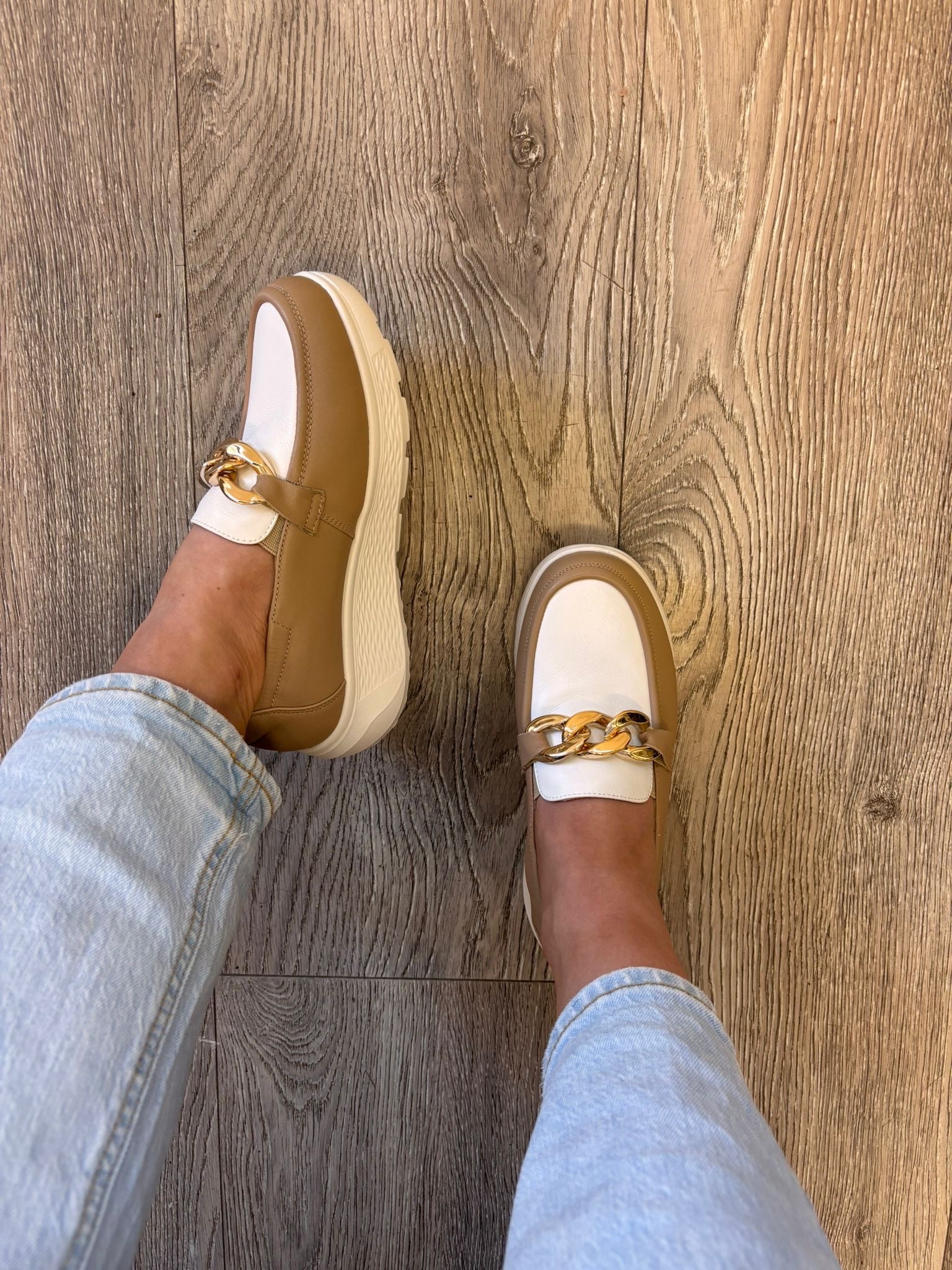 G Comfort - S-2722 Beige/White Loafer