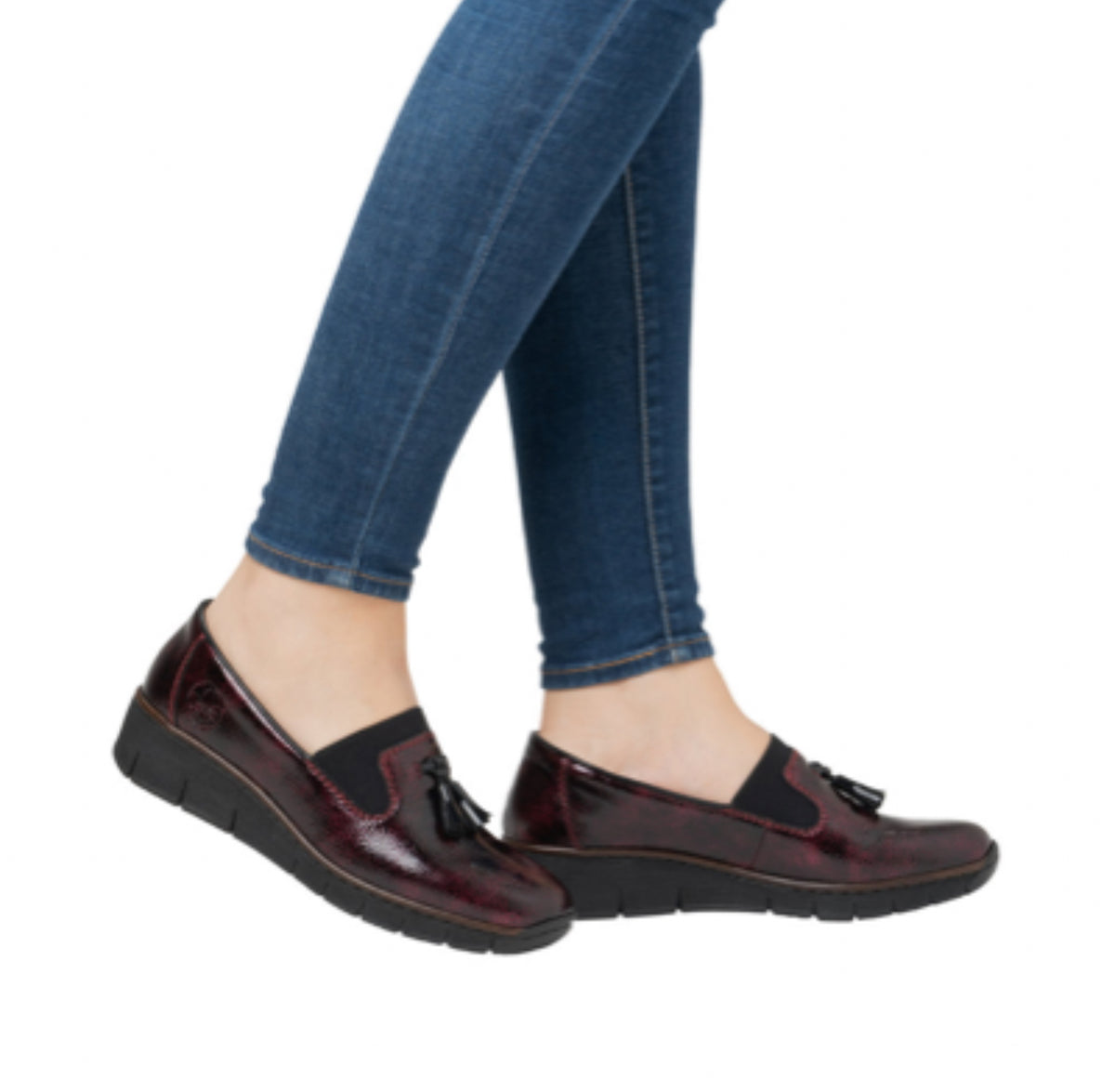 Rieker - 53751-35 Burgundy Patent Loafer