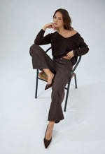 Anna - 6991 Chocolate Brown Barrel Jeans