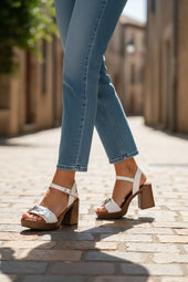 Oh My Sandals - 5931 White Platform Sandal