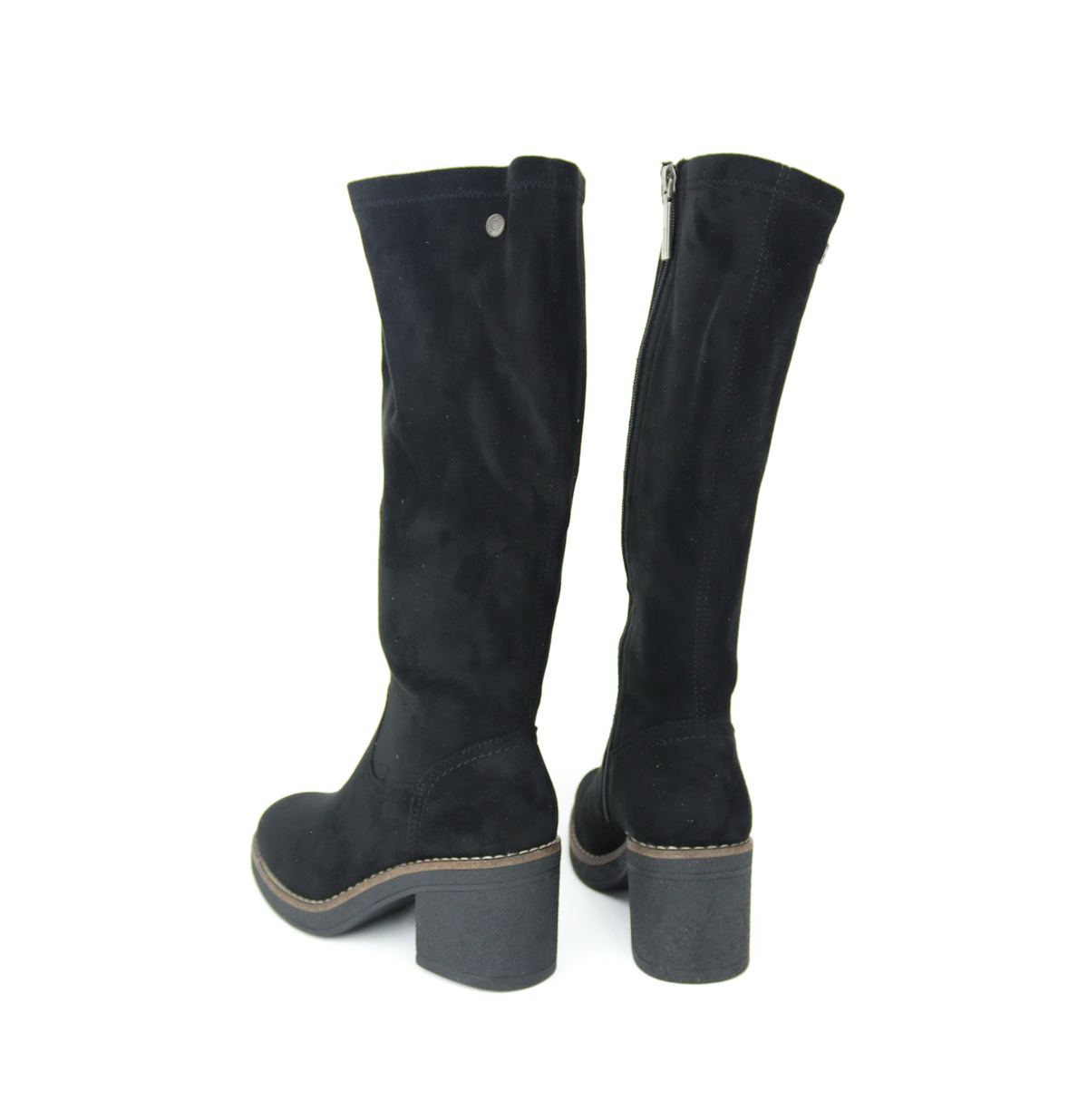 Refresh - 173037 Black Suede Knee High